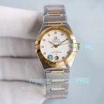 LZ Factory Swiss Replica Omega Constellation Manhattan White Dial Two Tone Band